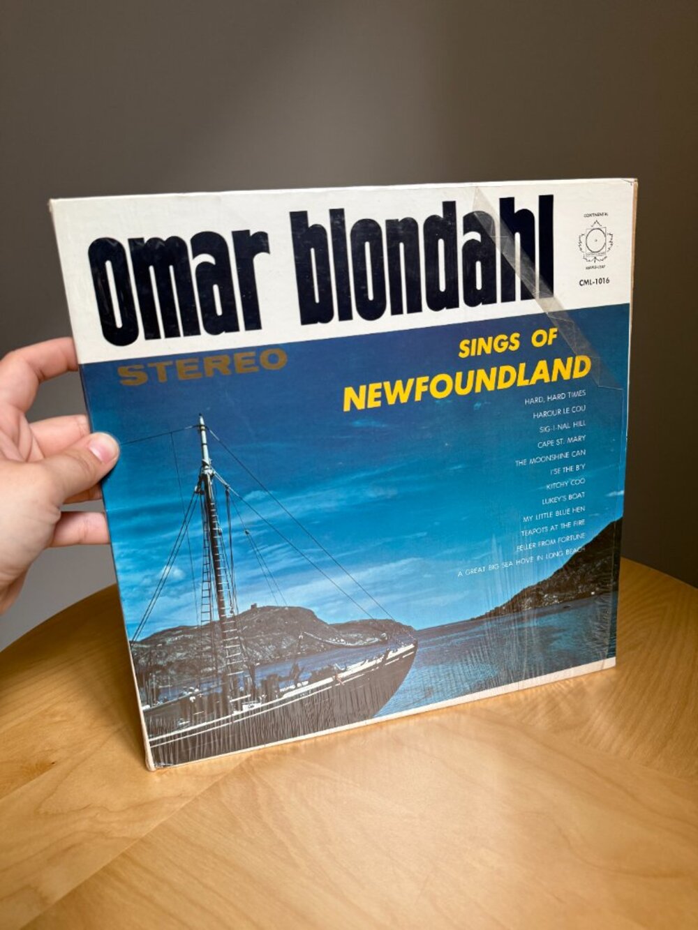 Omar Blondahl Sings of Newfoundland Vintage Vinyl Record c1960s Folk Music